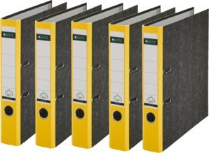 20 Leitz Ordner 1050-50-15 gelb, A4, Rückenbreite 5,2 cm