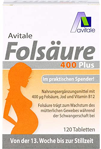 Folsäure 400 Plus B12+Jod Tabletten