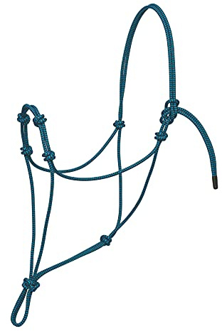 Silvertip Weaver Leather Four Knot Rope Halter Blue/Black, Small 35-9554-C2