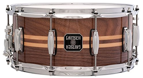 Gretsch Drums Full Range Series S1-6514W-MI 14x6.5 Gloss Walnut Snare W/Maple Inlay