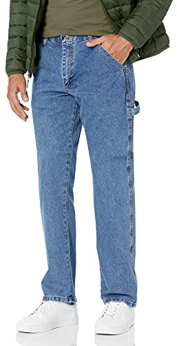 Wrangler Authentics Men's Classic Carpenter Jean, Antique Stone, 38W x 29L