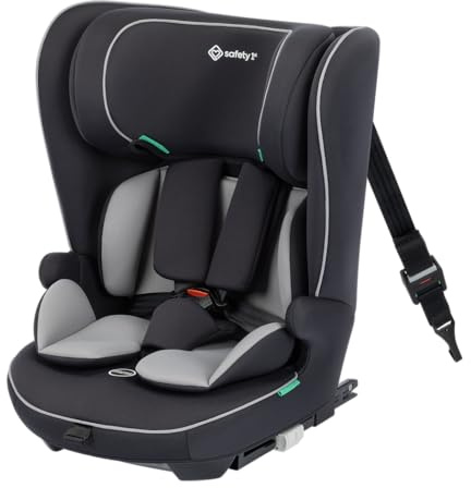Safety 1st Lunar i-Size, Mitwachsender Kindersitz, 15Monate–12Jahre (76–150cm), ISOFIX Kindersitz Auto, 13 Kopfstützenstufen, Seitenaufprallschutz, Black