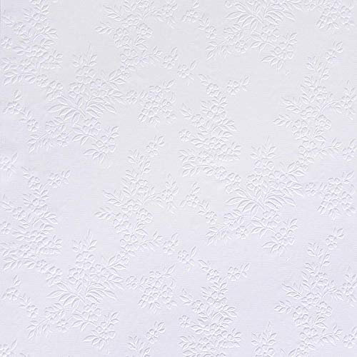 Brewster RD341 Anaglypta Paintable Floral Trail Wallpaper, 21-Inch by 396-Inch, White