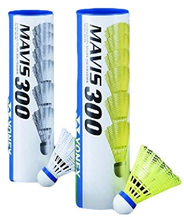 YONEX Mavis 300 Shuttles Medium (blue) Speed Badminton Shuttlecocks Tube Of 6