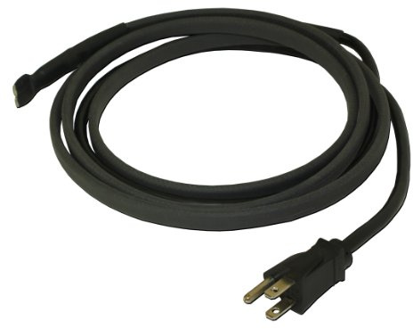 KING SRP126-6 Pre-Assembled Self-Regulating Pipe Trace Roof/Gutter De-Icing Heating Cable with Plug, 120-Volt, 6-ft / 120V, Black