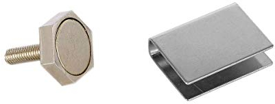 eliga Türmagnet 22 mm mit U-Haftblech für Glastüren 8 mm