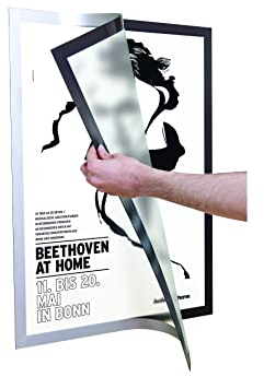 Durable Info-Rahmen Duraframe Poster (A2, selbstklebender Plakatrahmen mit Magnetverschluss) 1 Stück, silber, 499523