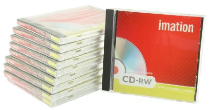 Imation CD-RW Rewritable Disk Cased 1x-4x Speed 80min 700Mb Ref 19001 [Pack of 10]