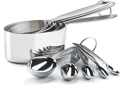 Cuisipro 747143 Stainless Steel Measuring Spoon and Measuring Cup Set