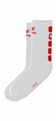 erima Classic 5-C Socken, weiß/rot, 43-46