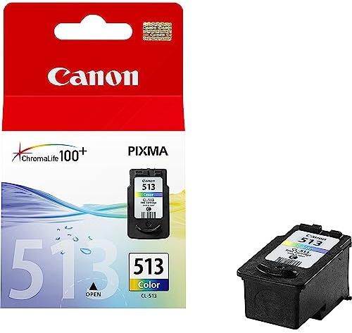 Canon CL-513 Cartucho de Tinta Original Tricolor para Impresora de Inyeccion de Tinta Pixma MX320,330,340,350,360,410,420-MP230,240,250,252,260,270,272,280,282,480,490,492,495,499-IP2700,2702