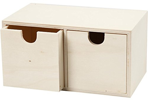 55765 Create Craft - Caja con 2 cajones (madera contrachapada), 1 unidad