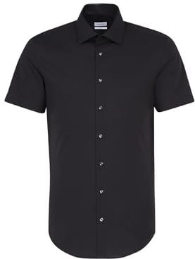 Seidensticker men's business shirt - shaped fit - non-iron - Kent collar - short sleeves - 100% cotton