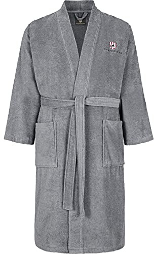 Jan Vanderstorm Herren Bademantel Janning grau, XL - 56/58