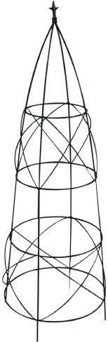 Panacea 89357 Circular Obelisk with Finial, Black, 36-Inch