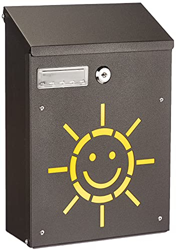 Blinky 27298-20 Sole Boîte à lettres en acier, 21 x 8,5 x 30 cm, noir