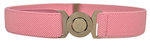 Olata Adjustable Children’s Belt with Round Clip Buckle (1-6 Years). Light Pink
