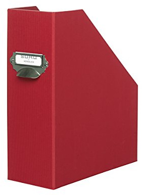 Rössler SOHO Stehsammler A4 | Stehsammler Pappe aus stabilem Karton | Büro Organizer | Schreibtisch Organizer | Zeitschriftenhalter | 315 x 260 x 115 mm | 1 Stück | Farbe: Rot