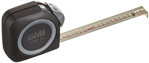 BMI 411343120 Taschenbandmaß Vario mit Teilung rostfrei, 3 m