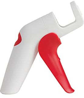 Chef'n QuickPit Cherry Stoner & Olive Pitter, Remove Fruit Stones Quickly & Easily, Red & White, 21.5 x 7 x 9 cm