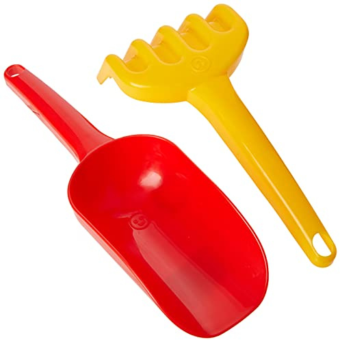 Theo Klein 2128 Pelle Creuse et râteau à Sable I Ensemble de Jeu pour la Plage et Le bac à Sable I Jouet pour Enfants à partir de 18 Mois, Jaune
