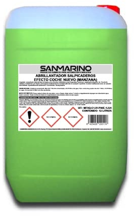 LIMPIARCOCHE.COM SANMARINO ABRILLANTADOR SALPICADEROS Efecto Coche Nuevo Aroma Manzana Fresca 12 L.