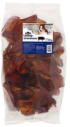 Dehner Lieblinge Hundesnack, Leckerli 100 % natürlich, Kausnack für Hunde, Schweineohren, 1050 g