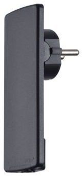 Evoline® Plug Netzstecker-Adapter mit flachem Schutzkontaktstecker schwarz