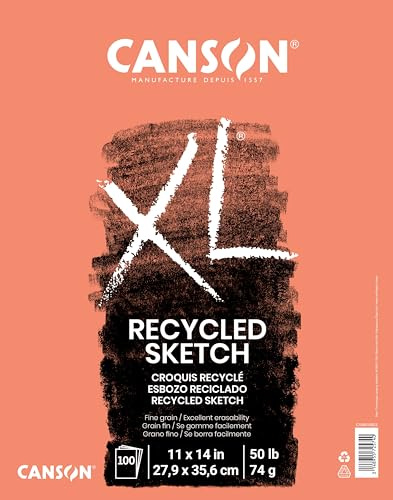 Canson XL Recycled Sketch Paper Pad 11X14, 100 Sheets