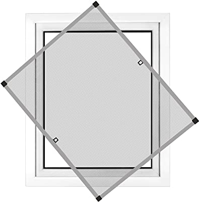 jarolift Moustiquaire De Fenêtre Profi Line, Moustiquaire À Cadre Tendu En Aluminium, Individuellement Découpable, 120cm x 150cm, Couleur Du Cadre: Argent