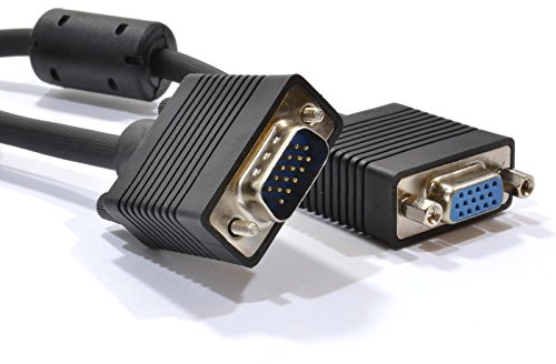 SVGA Monitore Verlängerung Kabel HD15 15 Polig Anschlusskabel Männlich Zum Weiblich 8 m Schwarz [8 Meter/8m]