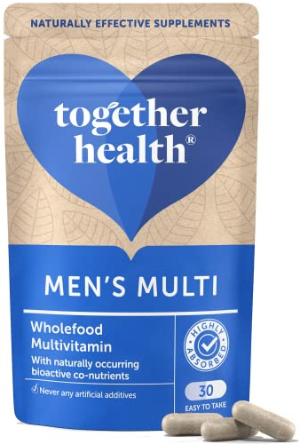Men’s Multi VIT & Mineral – Together Health – Specially Formulated for Men – 22 Nature-Based Nutrients – Vegan Friendly – Made in The UK – 30 Vegecaps