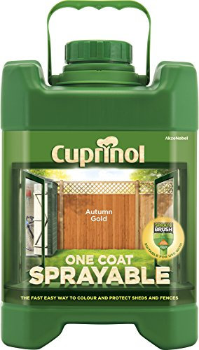 Cuprinol 5L Spray Fence Treatment Autumn Gold