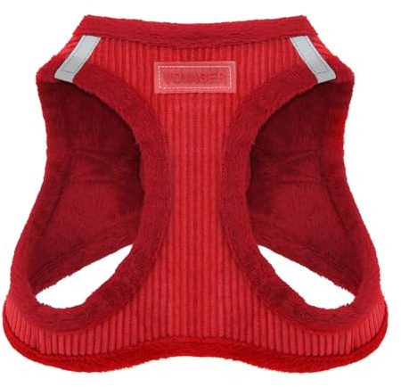 Hundegeschirr „Voyager“ zum hinein treten mit plüschigem Futter aus Fleece von Best Pet Supplies. Ultra bequemes Geschirr für Spaziergänge mit dem Hund. Sicherer Klettverschluss. Sicher gegen Entkommen. Großartiges Geschenk für Haustierbesitzer.