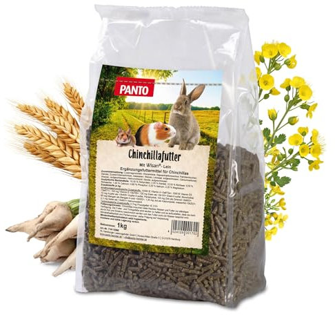 PANTO Chinchillafutter 25kg - Ballaststoffreiches Nagerfutter mit Luzernegrünmehl & Omega-3 - Alleinfuttermitel für Chinchillas