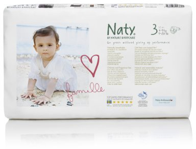 Naty by Nature Babycare Ökowindeln - Größe 3, 4-9 kg, 1er Pack (52 Stück)