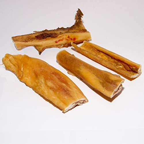 Warnick´s Tierfutterservice - Hundesnack – 2 x 1000g - Rinderkopfhaut 10–15 cm – naturbelassen & fettarm – Zahnpflege & Kauspaß für kleine & große Hunde – schonend getrocknet – ohne Zusätze