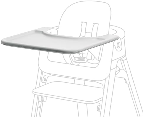 Bandeja de Stokke Steps Baby Set, Blanco - Accesorio funcional para la Trona Stokke Steps Baby Set - Dale a tu hijo un lugar para jugar y comer - Duradera, sin herramientas y fácil de limpiar