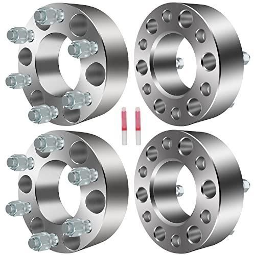 ECCPP 4PCS 6x135mm Wheel Spacers 2 inch 6 Lug 6x135 to 6x135 with 14x2 Studs 87.1mm Hub for 2003-2014 for ford Expedition| 2004-2014 for ford for F150| 2006-2014 for Lincoln Mark LT