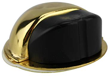 Amig - Türstopper Bodentürstopper aus Metall | Gummi Kissen | Zum Kleben | Design Gold | Durchmesser 50 mm, Höhe 22 mm | Türstopper Boden Extra Schwer, Gold, Metall Gummi