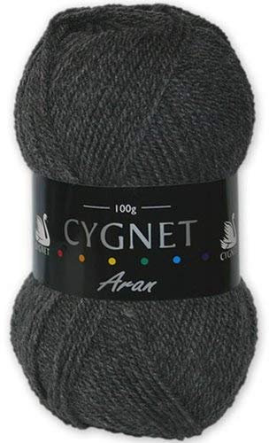 Cygnet Aran Knitting Yarn - 100g Ball - Grey - Shade 194