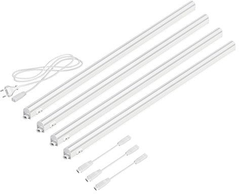 parlat LED Unterbau-Leuchten Rigel, je 87,3cm, je 1002lm, warm-weiß, 4er Set