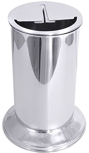 Contacto Messerabstreichbehälter mit Gummiaufsatz 20 cm 1600 ml Edelstahl 18/10 Gastro-Qualität, POM-Bodeneinlage, lebensmittelecht, hitzebeständig