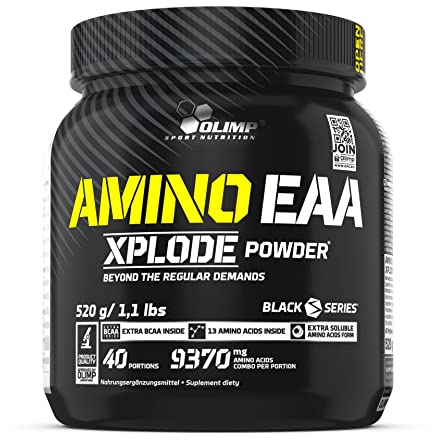 Olimp Sport Nutrition Amino EAA Xplode Powder 520g, Orange - Pre Workout Booster - Eaas Pulver - EEA & BCAA Essentielle Aminosäuren