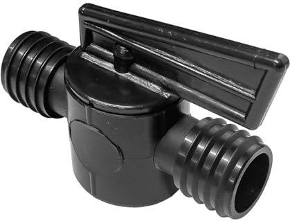 Pisces 32mm 2 Way Flow Tap for Pond or Garden Hose Pipe Inline Barbed Fitting