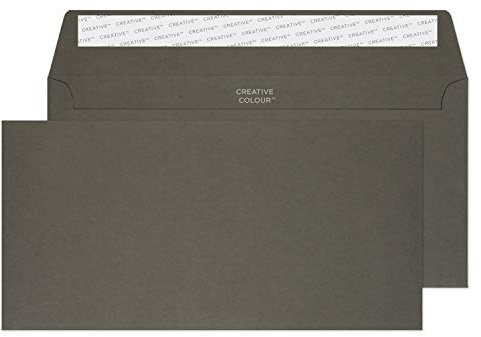 Blake Creative Colour 25224 Farbige Briefumschläge Haftklebung Graphit Grau DL+ 114 x 229 mm 120 g/m² | 25 Stück