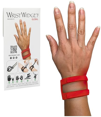WristWidget® (Red) Adjustable Wrist Brace for TFCC Tears, One Size fits most. For Left and Right Wrists, Support for Weight Bearing Strain, Exercise
