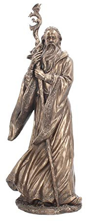 Nemesis Now Merlin - Figura Decorativa de Bronce (53 cm), Color Bronce