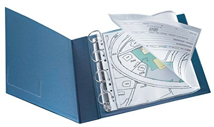 Q-Connect KF00715 Prospekthülle A3 auf A4 gefalzt 80mym genarbt, 10 Stück