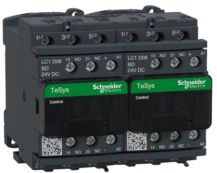 Schneider Electric - TeSys LC2D - contacteur inverseur - 3P - AC-3 440V - 9A - bobine 24Vcc - LC2D09BD